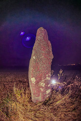 Fairy Flight In Light at Easter Broomhouse Standing Stone Serendipitous Seven too strongly edited East Lothian Scotland 1 of 7