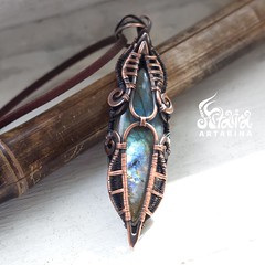 Magick talisman labradorite ancient style necklace