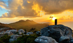 Griechenland, Greece - Insel Rhodos, Kap Fourni , Sonnenuntergang in den Bergen , 23192