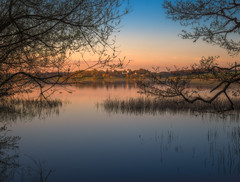 Tystrup Bavelse lakes in morning light