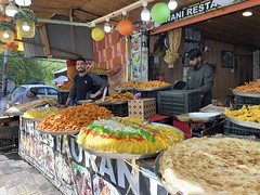 A dazzling array of fresh eats at a local eatery on the road from Srinagar to Pahalgam