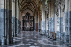 Saint James’s collegiate church (11th and 16th century) in Liège, Belgium