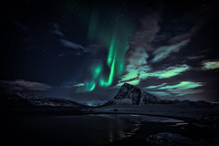 Northern Lights above Mt.Offersøkammen