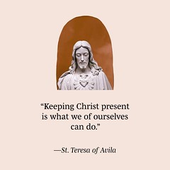 “In keeping Christ ever-present, we make swift progress in prayer.” 🌿 Reflect on the wisdom of St. Teresa of Avila and her guidance on growing in love for our Lord. #prayerstarters #progressnotperfection  🌿 carmelitequotes.blog #linkinbio