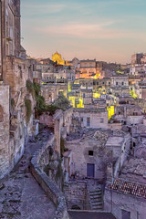 I colori di Matera alla fine della giornata