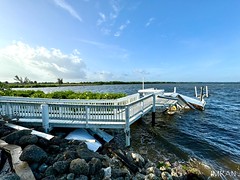 Hurricane Helene Destroyed Dock Busted Boardwalk Pulled Pilings - IMRAN™