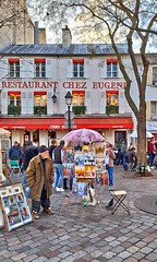 Arte ao ar livre na Praça du Tertre