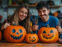 Jack-o'-Lantern Painting - Halloween Date Idea