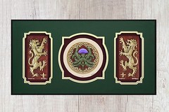 CastPaper.Etsy.com Scottish Triptych - Cast Paper - Celtic art - Scottish art - Scottish Gaelic - Scotland - Scottish clan - Emblem of Scotland by Castpaper #etsy #celticart #fantasyart