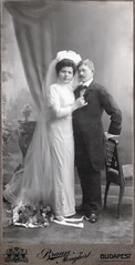 Early 1900s Vintage Wedding Portrait of a Couple, Budapest, Hungary