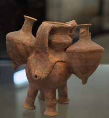 Ceramic rhyton in the form of a camel carrying two transport amphorae from Jerash, 2