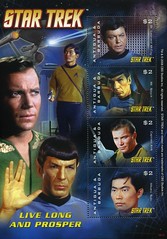 Antigua & Barbuda $2 Star Trek postage stamps (2008)