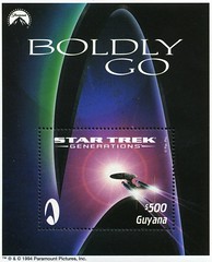 Guyana $500 Star Trek: Generations postage stamp (1994)