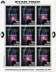 Guyana $100 Star Trek: Generations postage stamps (1994) 1