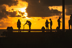 Digital Natives  - Silhouettes at Galle Face Beach in Colombo, #lka