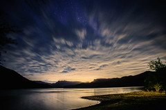 Phoenix lights the sky over Apache Lake, Az.