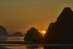 Sunset on Bandon beach, Oregon