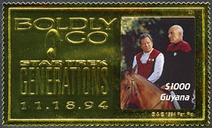 Guyana $1000 Star Trek: Generations gold foil postage stamp (1994)