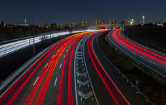 Wednesday evening rush hour, M-40 highway, Madrid, Spain