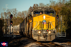 Southbound UP Loaded Grain Train at Birmingham, MO