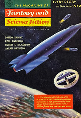 “Approaching the Space Station” by Morris Scott Dollens on the cover of “The Magazine of Fantasy and Science Fiction,” November 1957.