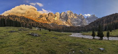 Val Venegia sunset panorama