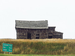 Old barn/house near highway intersection