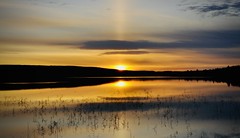 Sunset, Mårdsjön Sweden with halo.