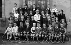 Group Portrait of Hungarian Schoolchildren and Teachers, 1940s