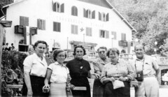 Group Gathering at Tengerszem Szálló in 1960s Jósvafő, Hungary