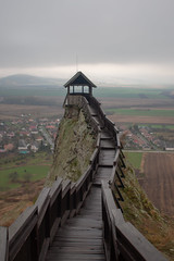 Scenic View of the Boldogkő Castle Walkway in Boldogkőváralja, Hungary