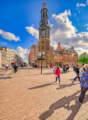 Muntplein, city of Amsterdam, The Netherlands.