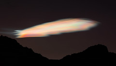 Nacreous clouds in Fáskrúðsfjörður