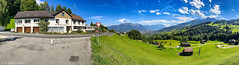 Hotel Restaurant Tollhaus & Rätikon Range, View to Buchs, Gartis, Saint Gall, Switzerland