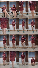 Silk Black and Red Mini Dress 8 Denier Nude Gloss Hold up Stockings 02.mp4_thumbs