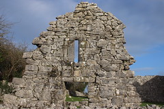 Sunday 22nd December 2024.  Part of the remains of O'Heyne's Abbey at Kilmaduagh, Gort, Co Galway, Ireland.