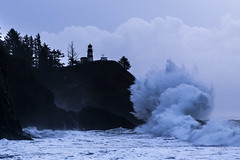 Wild Washington Coast King Tide Cape Disappointment Lighthouse Breaking Storm High Waves Big Surf Backwash Seascape Ocean Art! Fuji GFX100 Fine Art Landscape Nature Photography! Elliot McGucken 45EPIC Master Medium Format Photographer Fuji GFX 100s