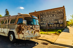 Ghost Sign and Old Bus in Palouse