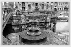 Capstan at Old Lock, Royal Albert Dock, Liverpool, Lancashire, England UK