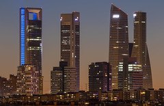 The Four Towers on Christmas Day, Madrid, Spain