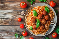 Spaghetti mit Fleischbällchen