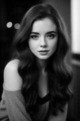 B&W portrait of a girl