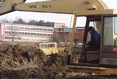 Stuck Dozer at Memorial Middle School