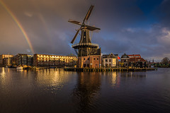 City of Haarlem- Rainbow and stormy sky