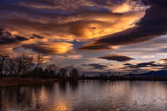 Turbulent sky at sunset