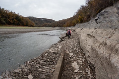 A dry riverbed and its silent guardians