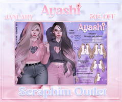 🎁[^.^Ayashi^.^] Mikana hair with 50% OFF special for The Outlet: A Seraphim Infinity Event