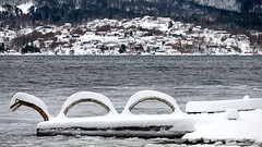 My quay towards the village of Eknes in the Osterfjord