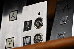 Elevator buttons at the elevator museum