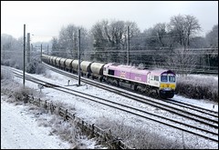 Golborne Junction, GBRf 66734 'Platinum Jubilee' 6M90 (05.34 Avonmouth - Clitheroe) 09/01/25.